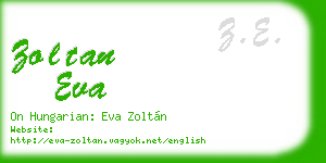 zoltan eva business card