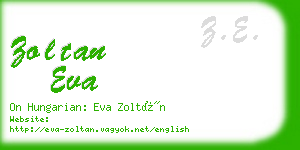 zoltan eva business card